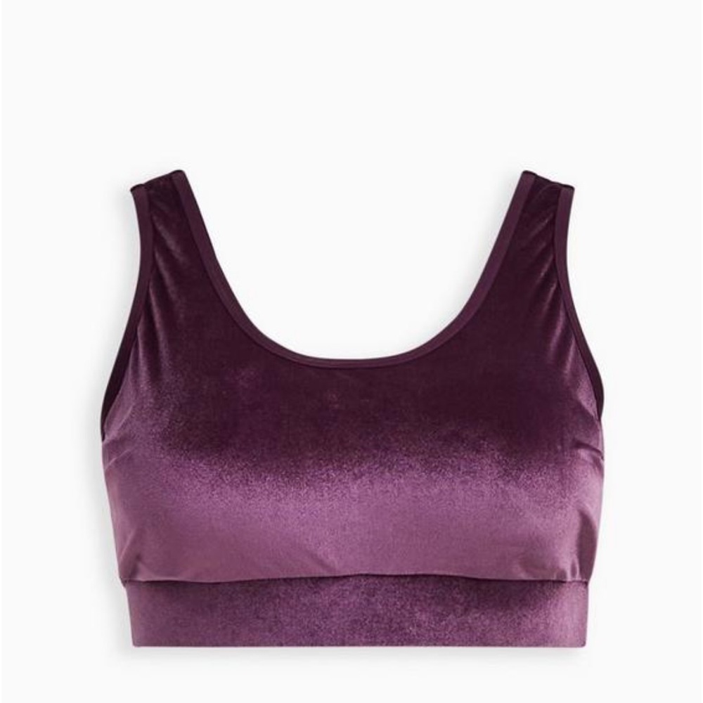 Torrid Lightly Lined Velour Scoop Bralette & High-Rise Shortie Panty - Picture 3 of 7